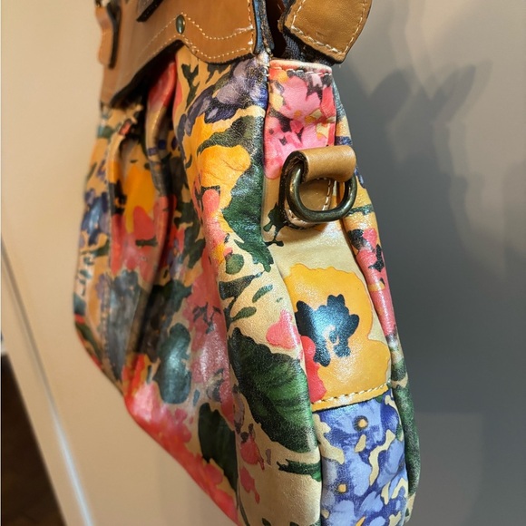 Vintage Patricia Nash floral Tan Leather Bag - Picture 4 of 13